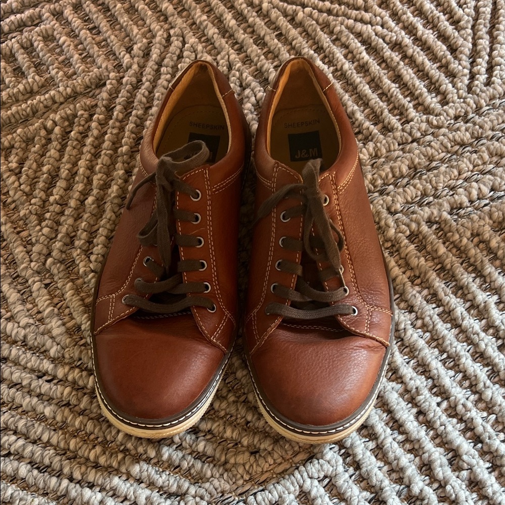 Johnston & Murphy Tan Leather Men's Sneakers